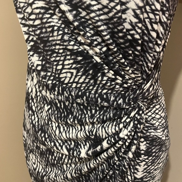 Nine Britton Black and White Ruched Midi wirh Spaghetti Straps, size M - Picture 3 of 7